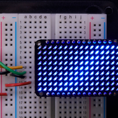 LED 매트릭스 보드 9x16  파란색  간단한 텍스트  이미지 (Charlieplexed Matrix - 9x16 LEDs - Blue  IS31FL3731)